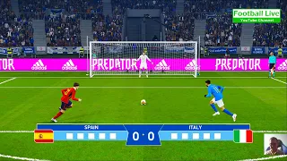 Spain vs Italy - Penalty Shootout 2023 | UEFA Nations League | PES Gameplay PC