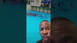 Wave pool breaks and causes huge wave