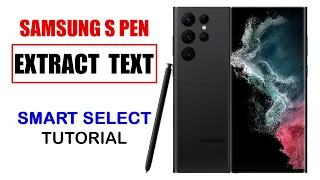 Extract Text From Any Screen/Image/App Using S Pen [ Samsung Smart Select Tutorial ] S22 Ultra