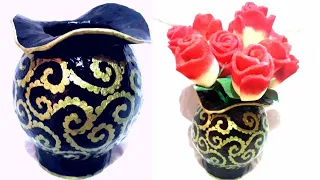 flower vase|Antique flower vase|Papel mache|diy centerpiece