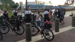 Columbus and Cleveland police dancing