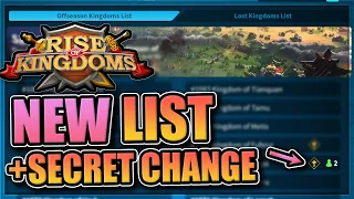 Kingdom List + Imperium Changes in Rise of Kingdoms [ninja patch had more ninja changes...]