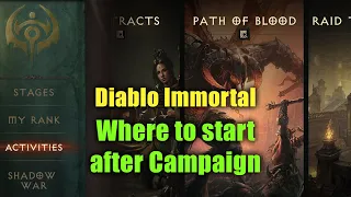 Diablo Immortal - Campaign completed, what to do now? First Steps Endgame Guide & Tips