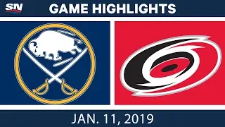 NHL Highlights | Sabres vs. Hurricanes - Jan. 11, 2019