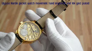 Custom made Enamel Oasis Dial Watch Engraved Swiss Made Ulysse Nardin Movement