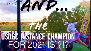 2021 USDGC DISTANCE CONTEST CHAMPION BOMBS OVER THE LAKE EASILY - THEN TRIES A FOREHAND?!?