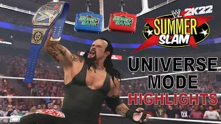 WWE 2K22 Universe Mode SUMMERSLAM PPV HIGHLIGHTS