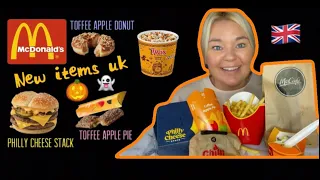 *NEW* McDonald’s Oct items = Philly cheese stack, toffee apple pie & more #new #mcdonalds #mukbang