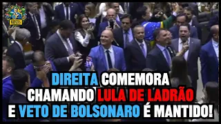 Direita comemora chamando Lula de ladrão e veto de Bolsonaro é mantido!