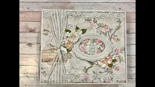 Large Album tutorial Part 3 Stamperia House of Roses   Shellie Geigle JS Hobbies and Crafts