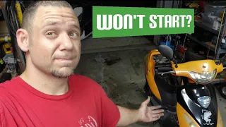 Chinese scooter no start scenario from start to finish troubleshooting and fix #gy6 #gy6nation