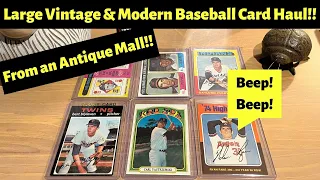 Large Vintage and Modern Baseball Card Haul from Antique Mall!