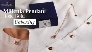 Swarovski Millenia Pendant Rose Gold Necklace - Unboxing and Try On