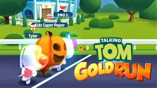 Talking Tom Gold Run Race Full Screen ZOMBIE BEN vs TOM vs BEN