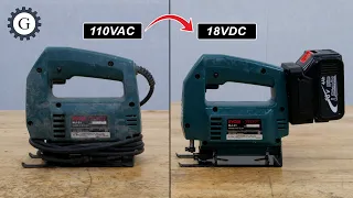 Cord to Cordless Jigsaw Conversion from 110V to 18V | RYOBI MJ-21