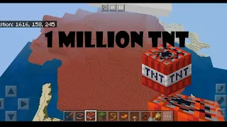 I covered the whole island with 1 million TNT in Minecraft.