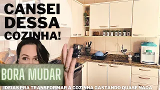 Minha cozinha ficou linda!/ Transformação da cozinha para o estilo farmhouse/ DIY/ Faça você mesmo