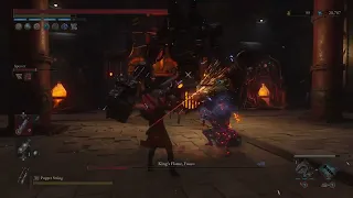 Lies of P, NG+++ Boss fight King flame, wrench x krat police baton handle.