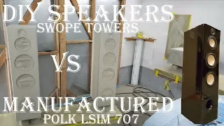 Comparing my DIY Speakers vs Manufactured | Swope Towers vs Polk LSiM 707s