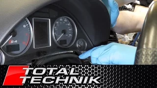 How to Remove Instrument Cluster (Speedo Speedometer) - Audi A4 S4 RS4 - B6 B7 - TOTAL TECHNIK