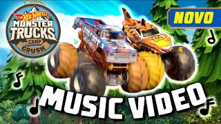 CLIPE MUSICAL MONSTER TRUCKS CAMP CRUSH! 🎶💥🏆 | Hot Wheels Monster Trucks em Português