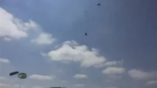 Raining Humvees! Military Vehicles Fall To The Ground In Failed US Airdrop
