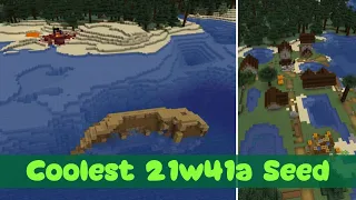 AMAZING SEED - 2 Shipwrecks near spawn - Snapshot 21w41a