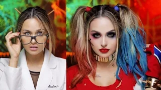 Harley Quinn Suicide Squad Glam Makeup Tutorial
