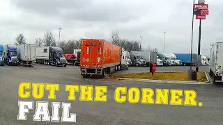 Bad Truck Driver Skill & Truck Stop Fails. Road Rage  and Hit & Run.
