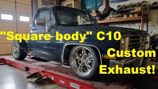 Square Body C10 Custom Exhaust, Black Widow bits around QA1 bits! Fitment and Fabrication