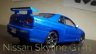 Сборка сборной модели nissan skyline GT-R  r34