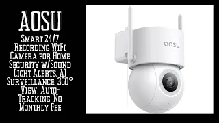 AOSU Wired Security Camera - 3K UHD 400Lm 24/7 Recording, Smart AI Auto-Tracking