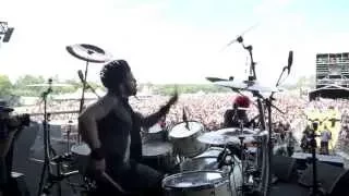 The Defiled @ Sonisphere 2014. Paul "Needles" White Drum Cam: AS I DROWN