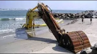 10 Extreme Dangerous Idiots Excavator Operator Skill - Fastest Deep River Crossing Excavator Driving