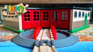 BRIO World 33736 Grand Roundhouse | Building Wooden Tracks | Train Track Videos