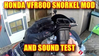 Honda VFR800 Snorkel Mod & Sound Test