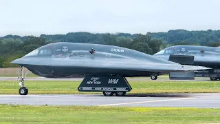 US Massive $2 Billion Stealth Plane Prepare for Loud Take Off at Full Throttle