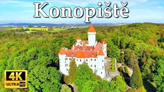 Konopiště z výšky • 4K UHD Konopiště castle