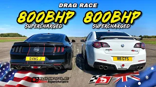 MUSCLE POWER.. 800HP HSV R8 GTS v 800HP FORD MUSTANG GT