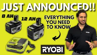 RYOBI 18V ONE+ 8Ah and 12Ah Lithium HIGH PERFORMANCE Batteries + 8A Rapid Charger