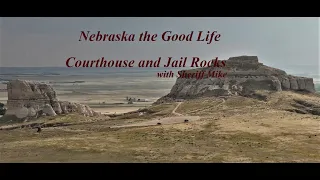 Courthouse and Jail Rocks, Bridgeport, NE, with Sheriff Mike