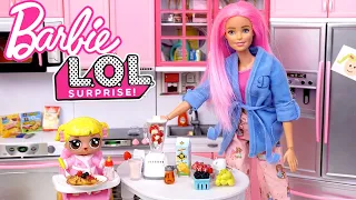 Barbie LOL Baby Goldie Family Morning Routine - School Bus Field Trip