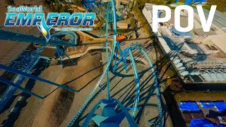 Emperor Official POV (4K 60 FPS) - New for 2022 Roller Coaster! - SeaWorld San Diego