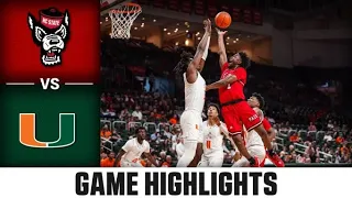 Miami vs. NC State Men's Basketball Highlights (2022-23)