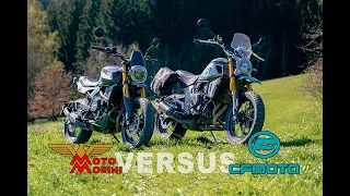 CFMOTO CLX 700 ADV versus Moto Morini Seiemmezzo SCR - porovnání scramblerů do 200 tisíc Kč