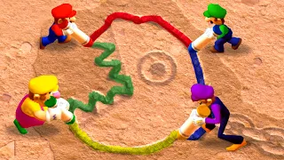 Mario Party Superstars Minigames - Mario Vs Luigi Vs Wario Vs Waluigi (Master Difficulty)