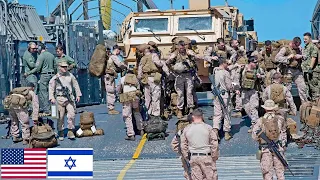 US Marines in Israel. Aviation and Armored Vehicles during Joint Combat Exercises.