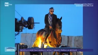 Andrea Bocelli cade da cavallo, parla la moglie - La Vita in Diretta 14/09/2017
