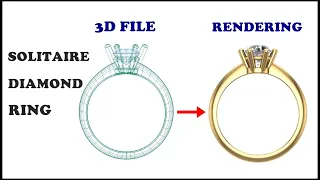 Solitaire Diamond Ring 3D Model In Matrix 9 | Jewelry Cad Design Tutorial.