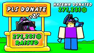 I AFKED in pls donate for 24 hours!